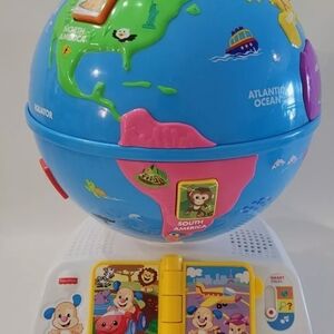 Fisher-Price Blue and Green Learning Globe Toy
